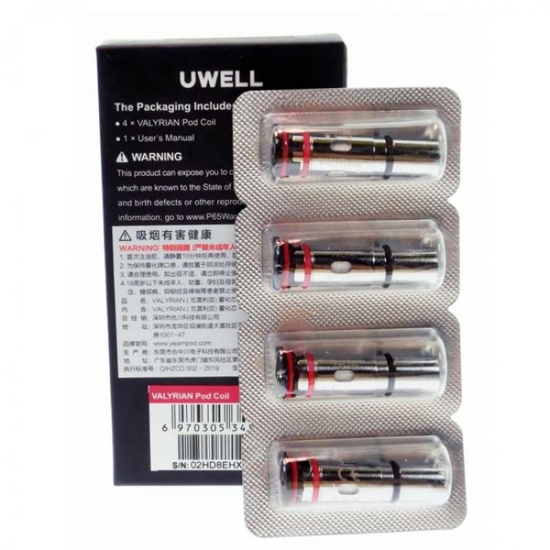 Valyrian Pod kit Replacement Coil by Uwell (4-Pcs Per Pack)