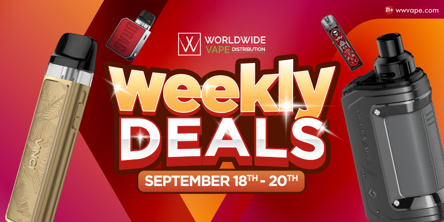 Weekly Deals at Worldwide Vape (Sep 18th - Sep 20th)