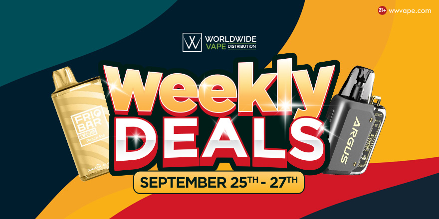 Weekly Deals at Worldwide Vape (Sep 25th - Sep 27th)