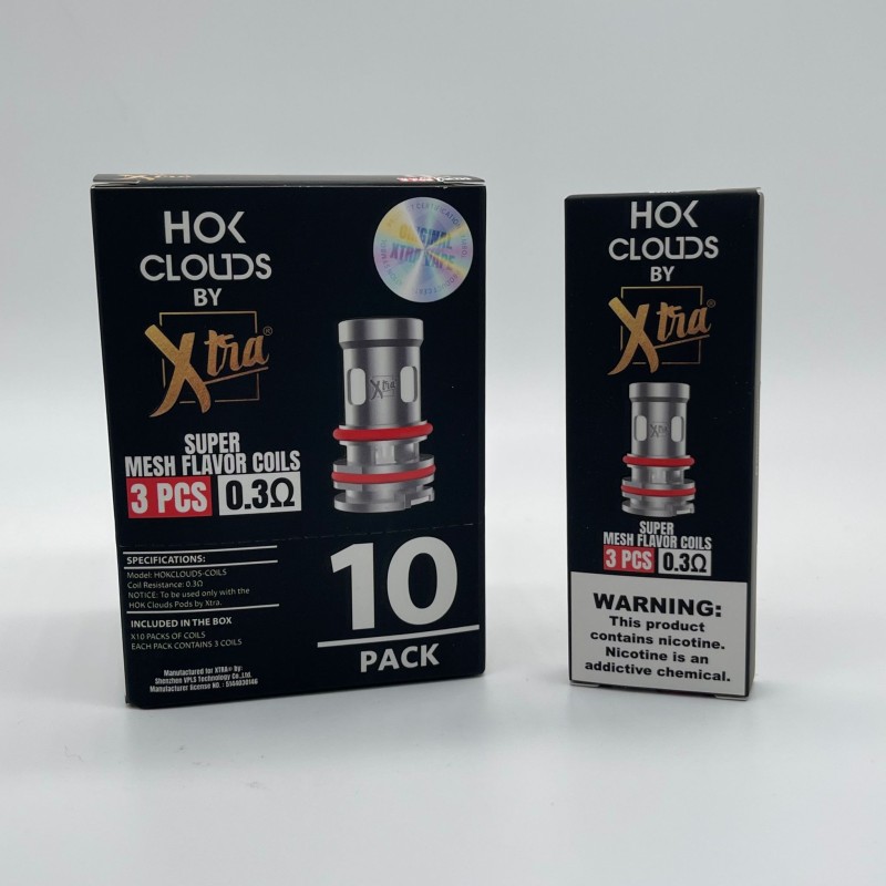 HOKCLOUDS Super Mesh Flavor Replacement Coils (3-PK) by Xtra Vape